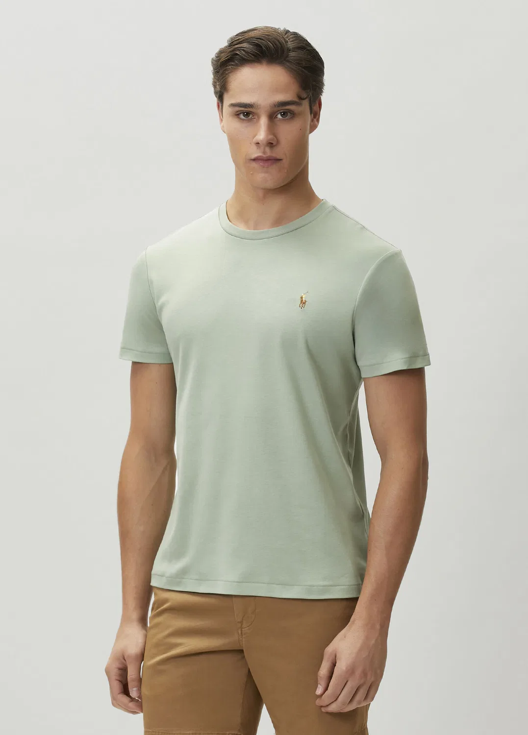 Футболка Slim Fit Polo Ralph Lauren, green — фото 3