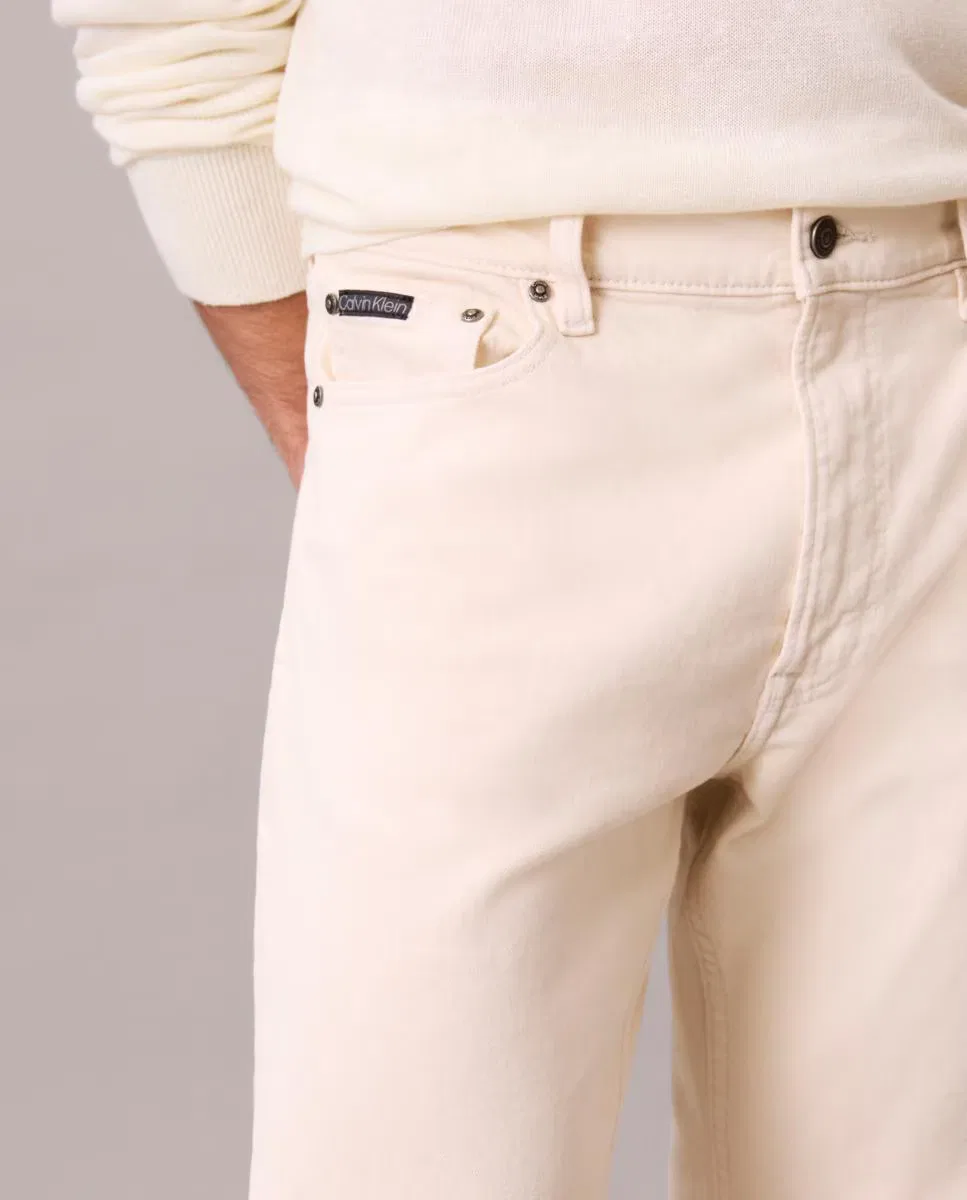 Мужское узкие джинсы, Vaquero Slim Straight 90s, Calvin Klein, белый — фото 4