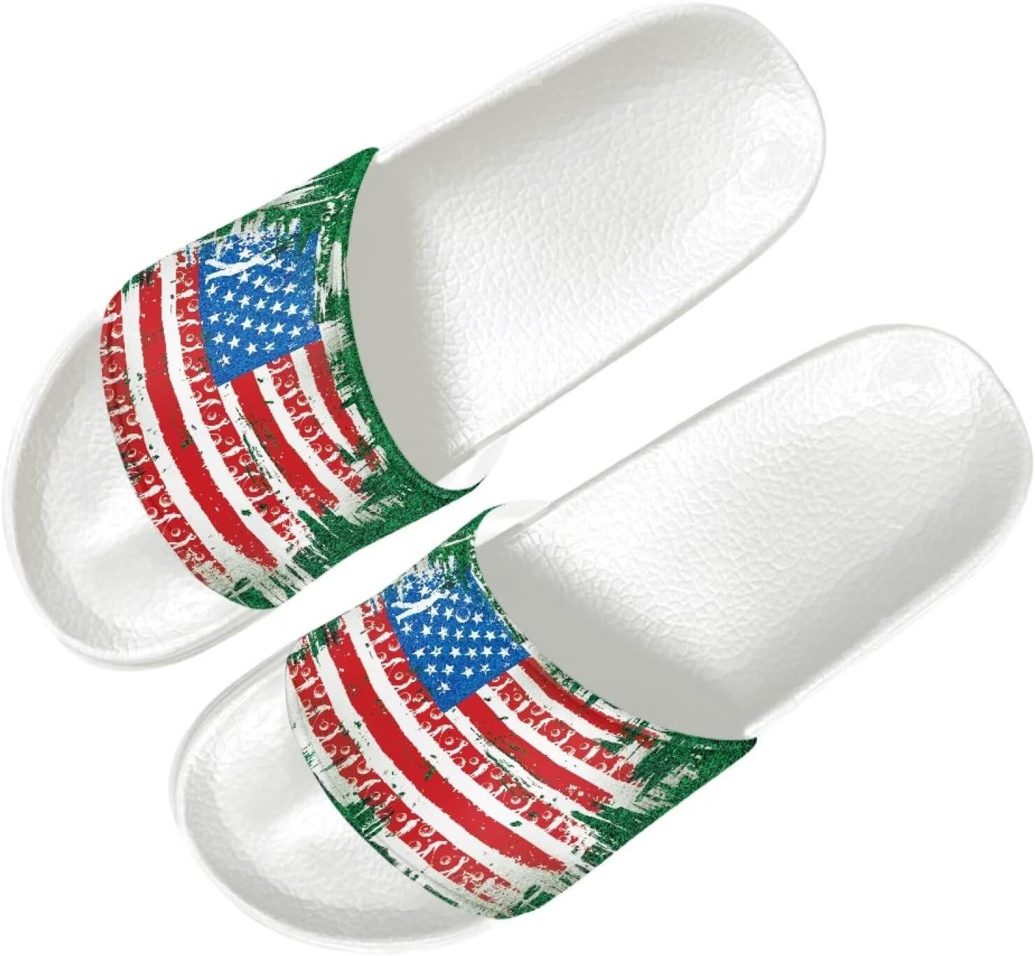 

Мужские удобные тапочки Quxjehoe Cloud, повседневные шлепанцы, сандалии, нескользящие тапочки для улицы и дома, размеры 5-14, American Flag