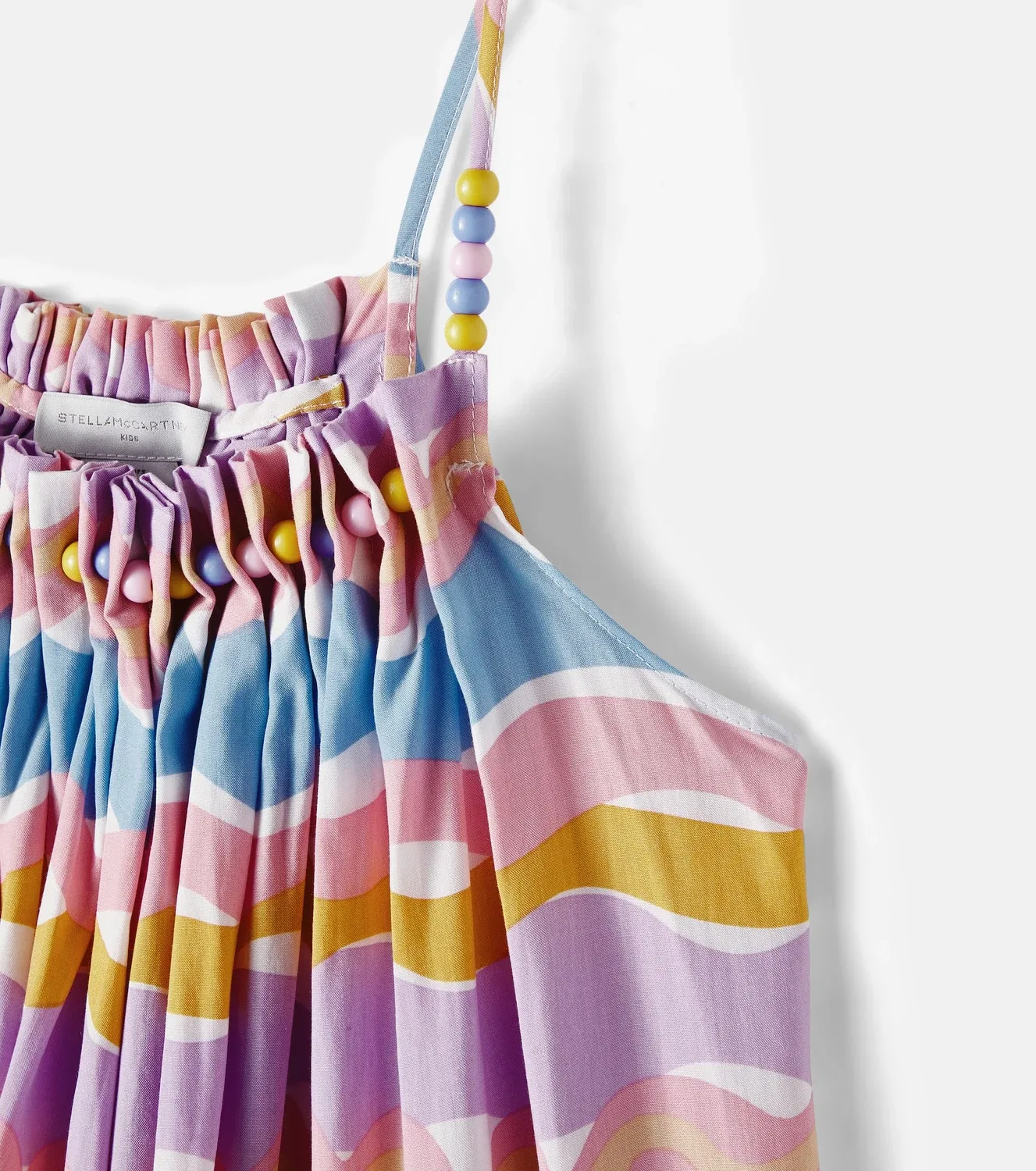 Платье с принтом и бисером Stella Mccartney Kids, мультиколор — фото 4