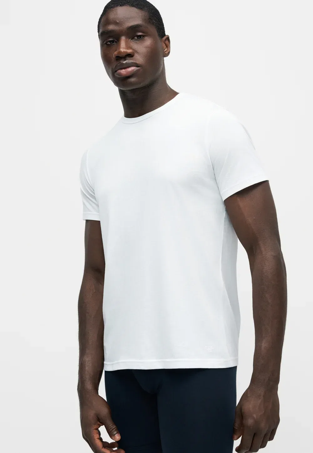 Комплект из двух маек с круглым вырезом - нижнее белье Emporio Armani, White — фото 4