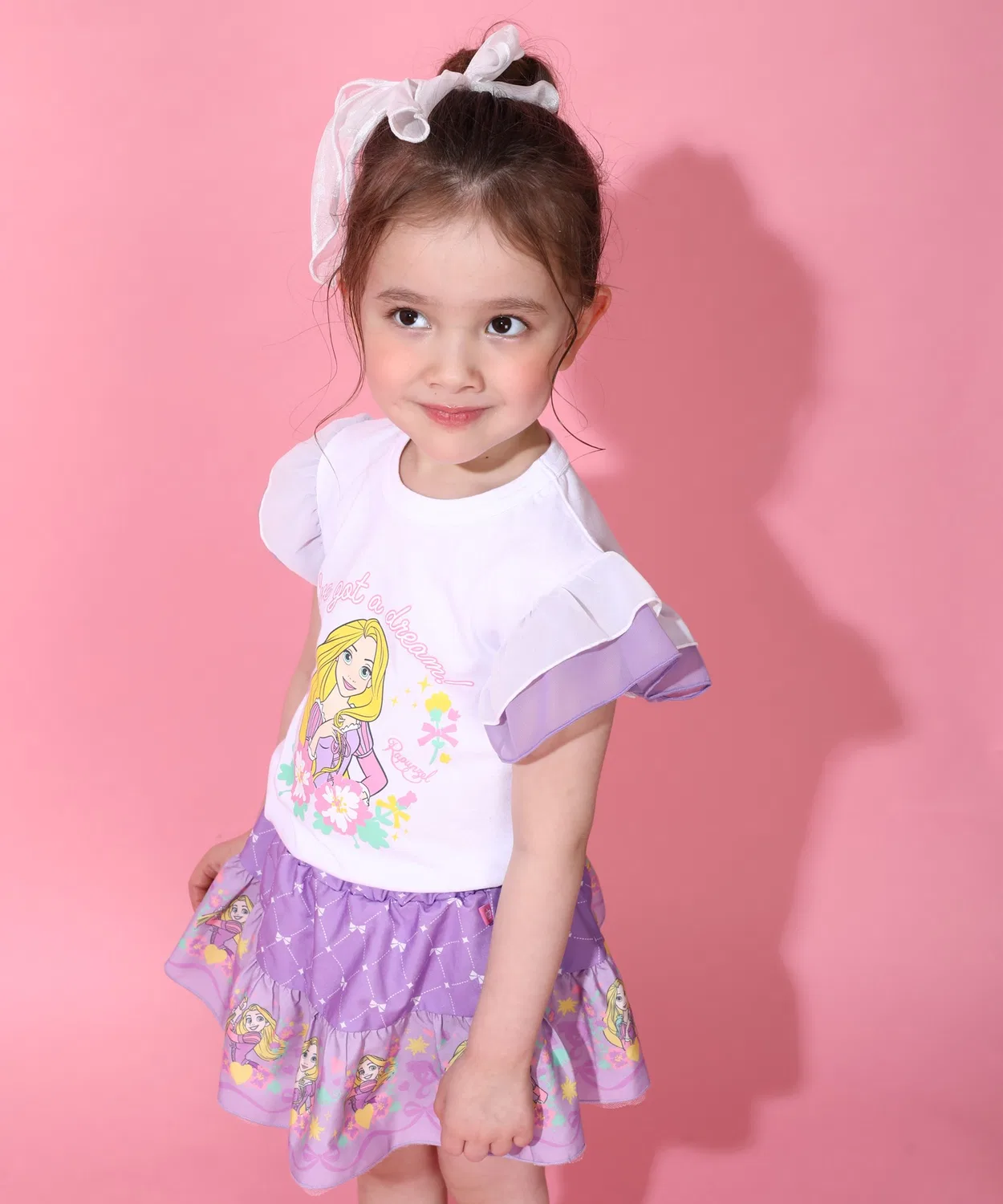 Детская футболка с принтом Disney Princess BABYDOLL, Yellow — фото 4