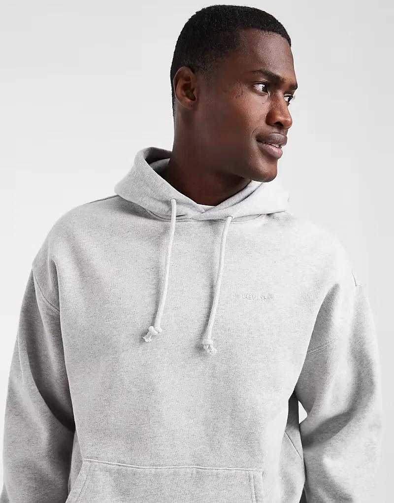Худи authentic Levi's, серый — фото 2