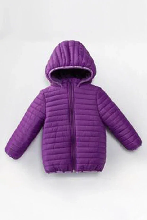 Детское пальто для девочек стеганое Midimod Gold, Purple