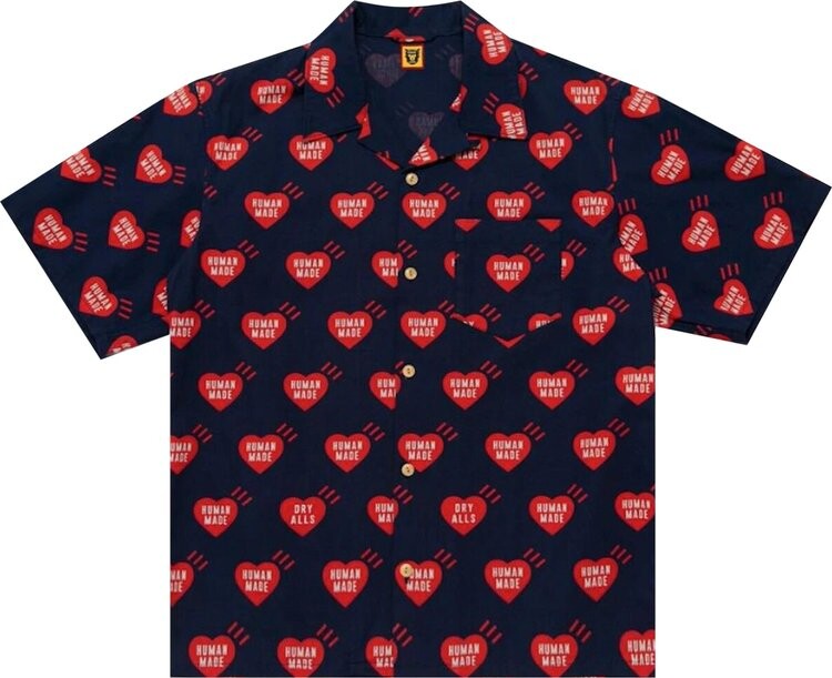 

Рубашка Human Made Heart Aloha Shirt 'Navy', синий