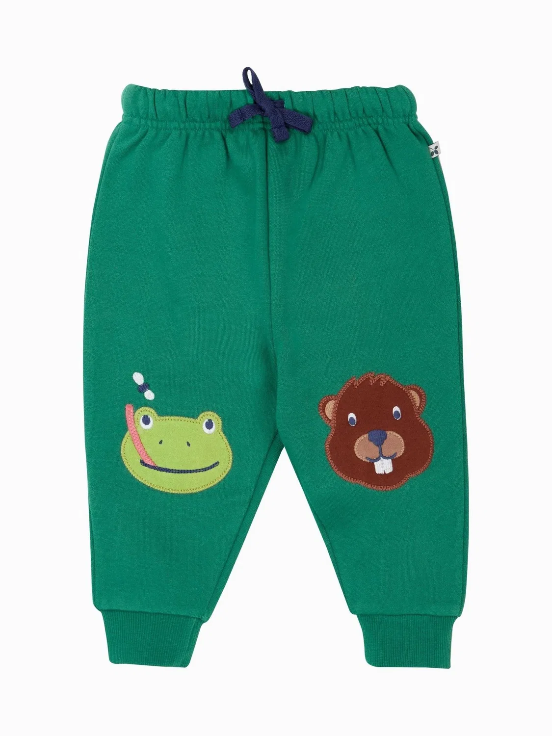 Джоггеры с наколенниками Frugi, зеленый