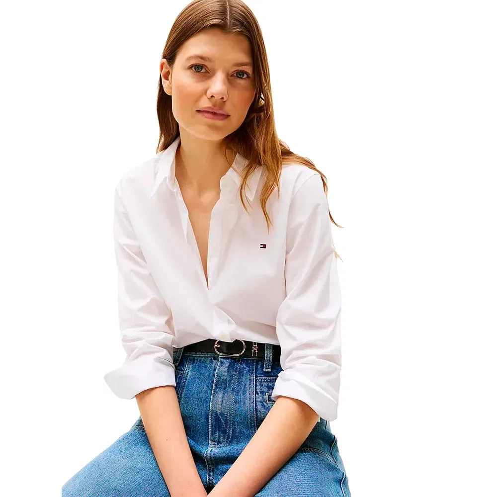 Рубашка с длинным рукавом Tommy Hilfiger, белый — фото 4