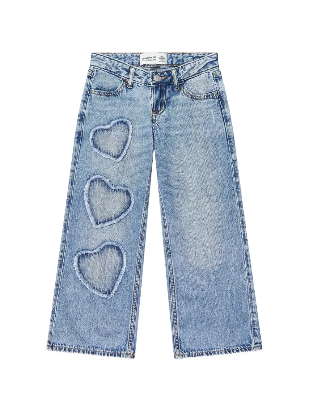 Джинсы с нашивками ABERCROMBIE FITCH KIDS, синий