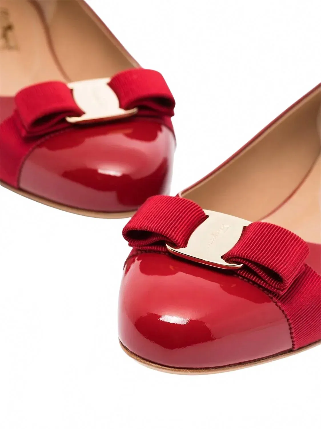 Детские балетки для девочек с бантом Vara Bow Ferragamo, красный — фото 3