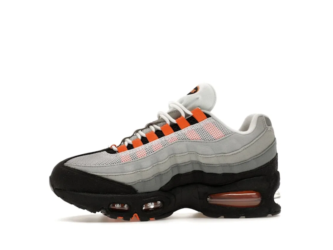Детские кроссовки Lifestyle Nike Air Max 95 OG, White/Bright Mandarin/Wolf Grey/Light Smoke Grey/Black — фото 3
