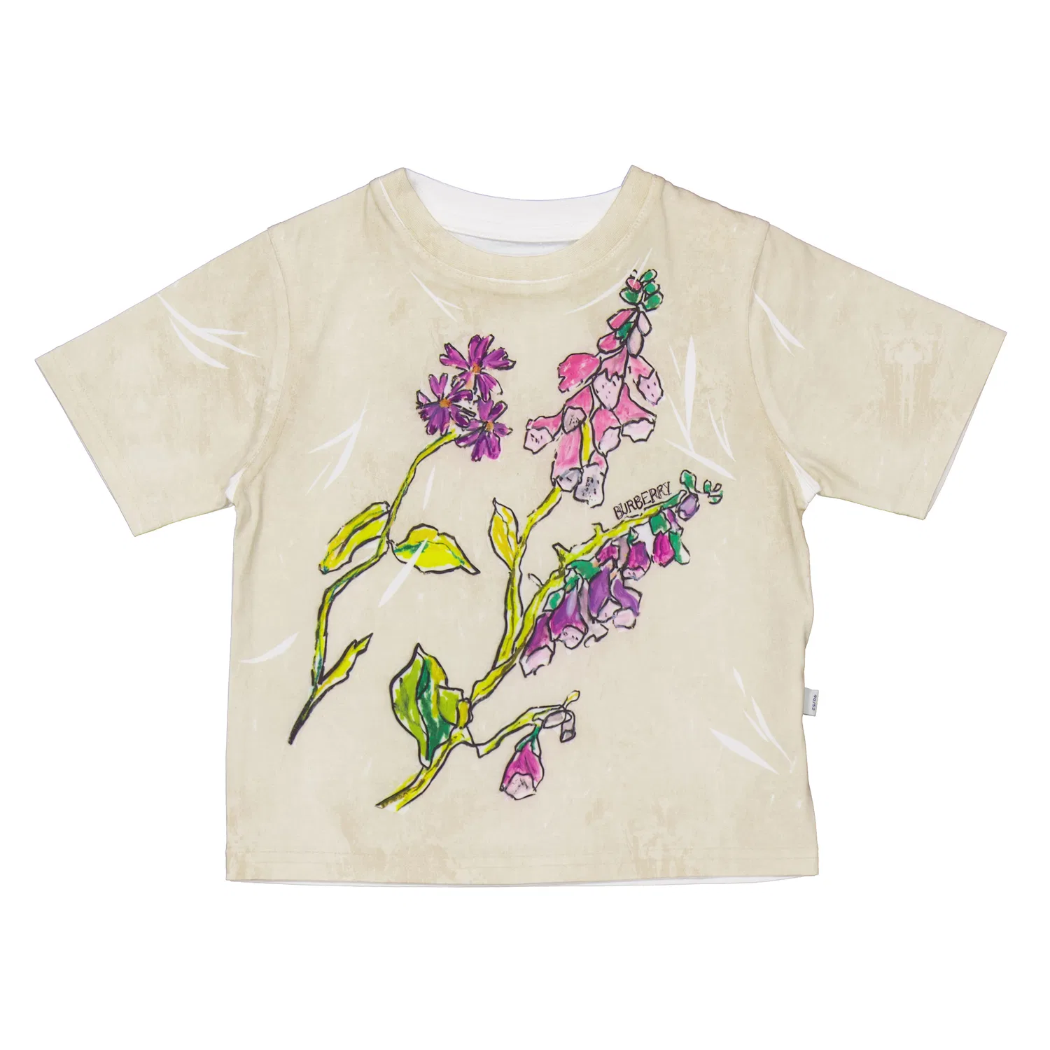 Футболка хлопковая Toddler Cedar Foxglove Burberry, Calico Ip Pattern Cn