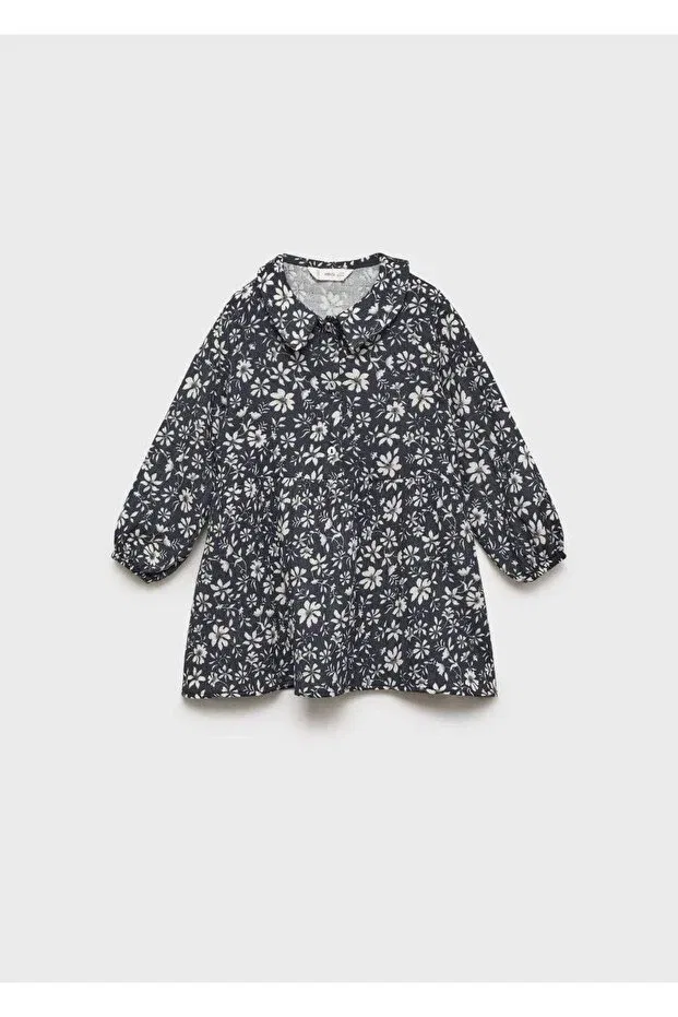 Детское платье для девочек с длинным рукавом Mango Baby, Navy Blue