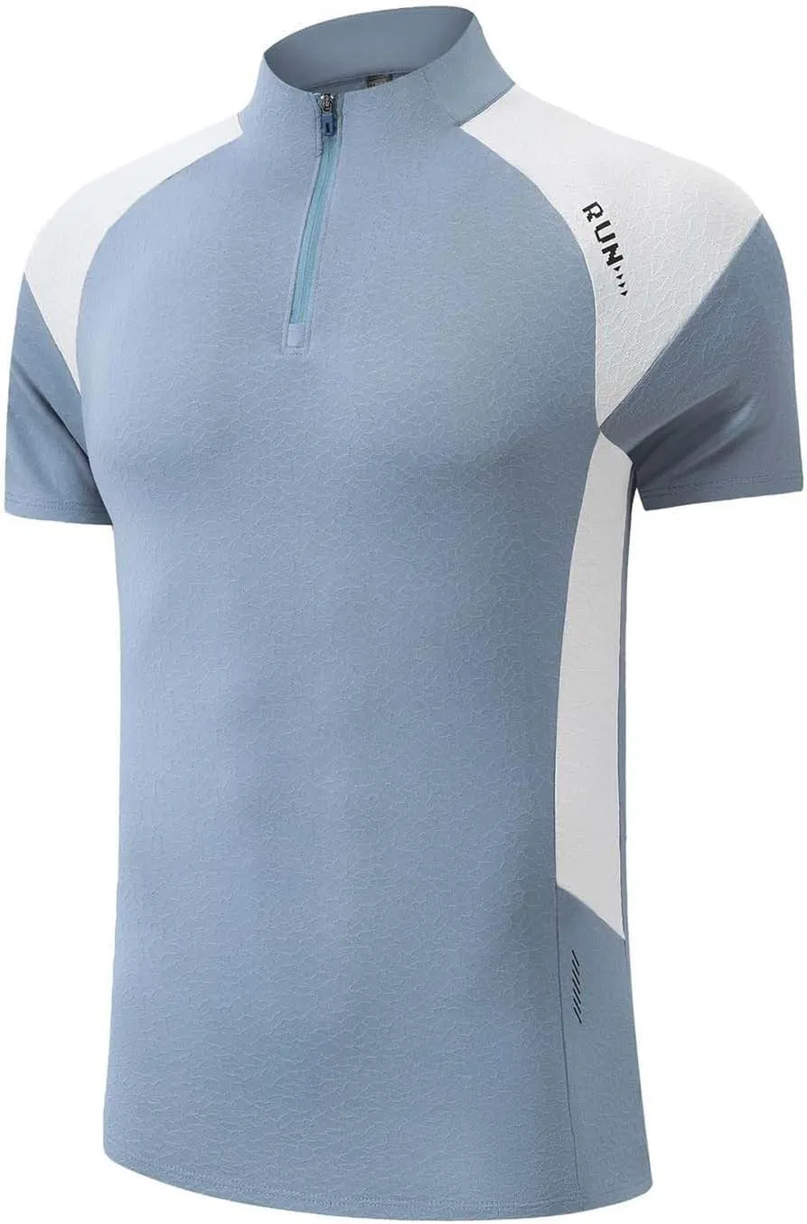 Мужская спортивная футболка с контрастными цветами Ice Silk, Blue