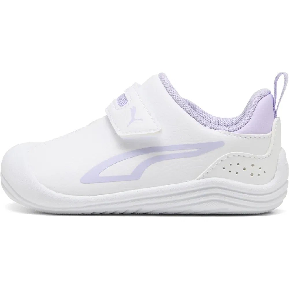 Детские кроссовки для девочек с липучкой Puma Kitten SL V, White — фото 3