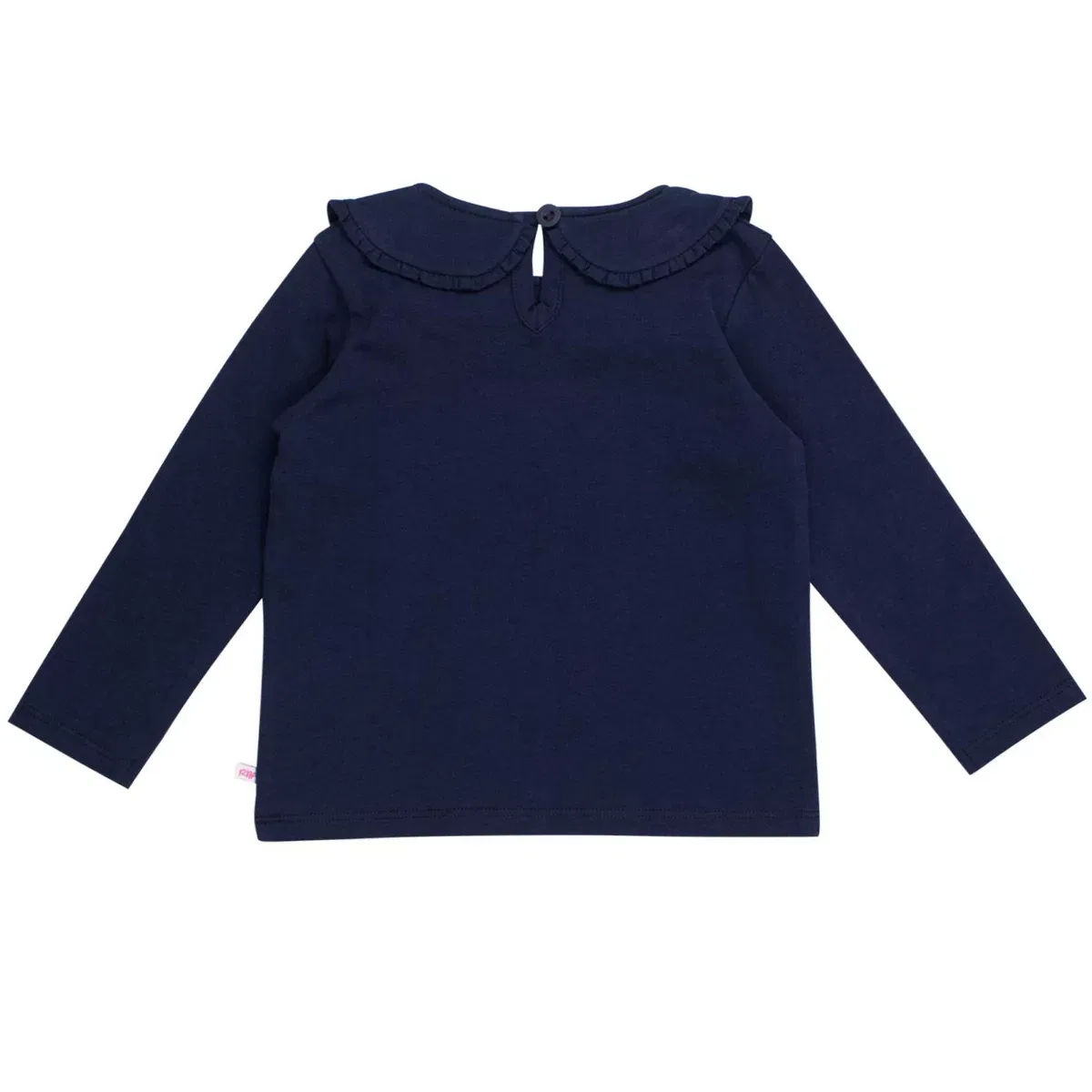 Детская футболка с длинным рукавом с оборками Peter Pan RuffleButts, Dark Navy — фото 2
