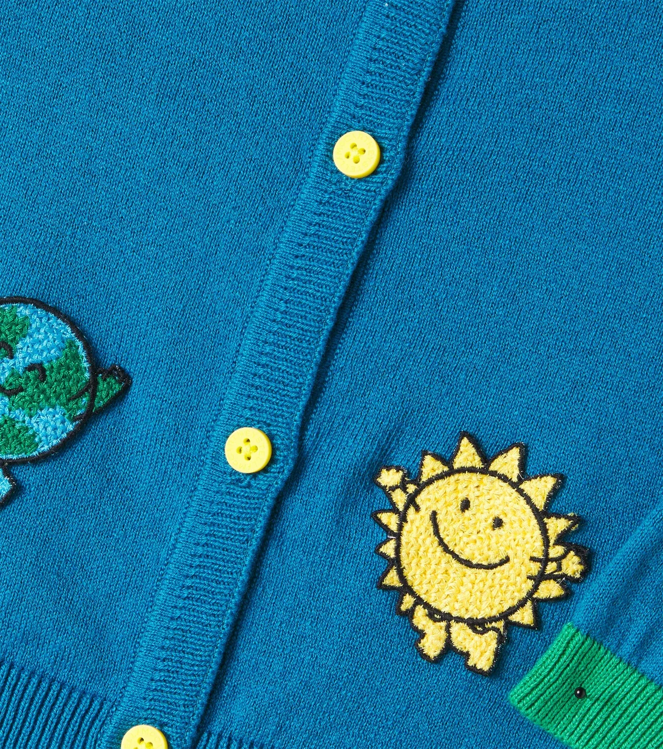 Детский кардиган с круглым вырезом Stella Mccartney Kids, синий — фото 3