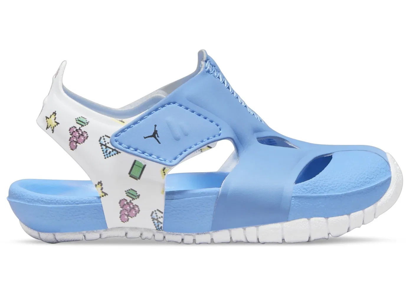 Детские сандалии-слайды Jordan Flare Jordan, University Blue Lemon Venom White