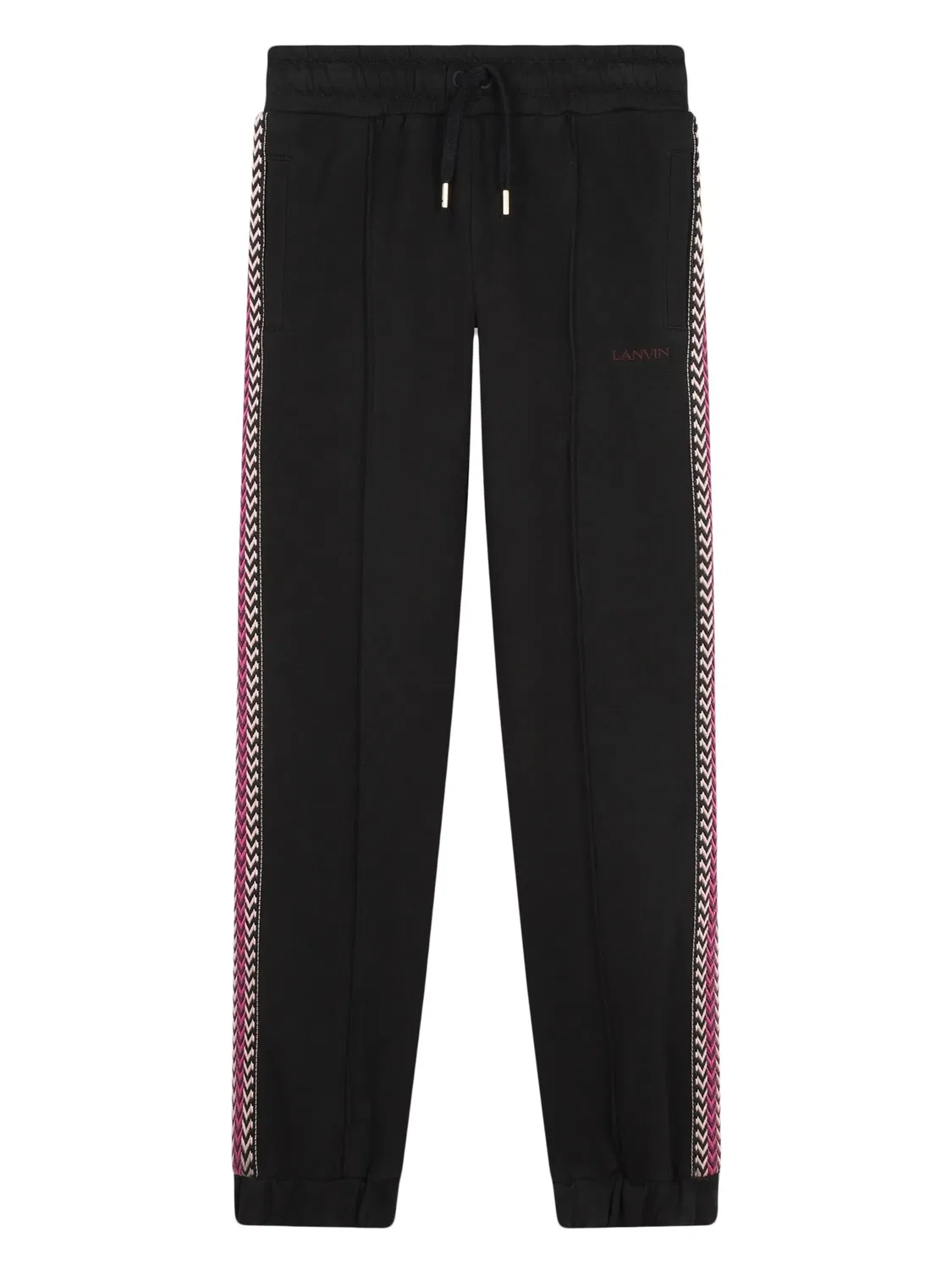Спортивные штаны с вышитым логотипом Lanvin, черный
