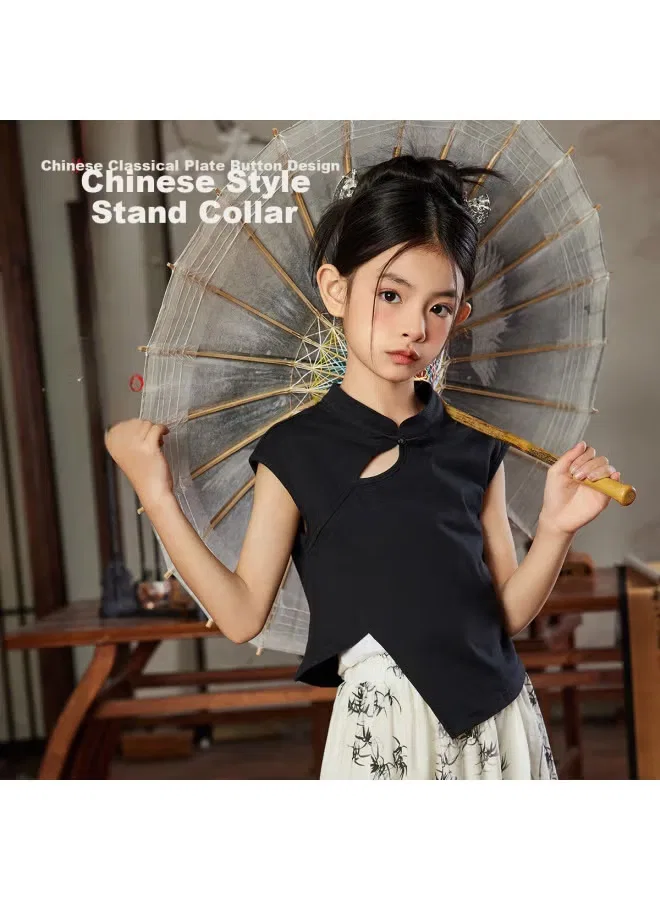 Комплект футболка с принтом и длинные штаны Hanfu Ask Junior, черный — фото 2