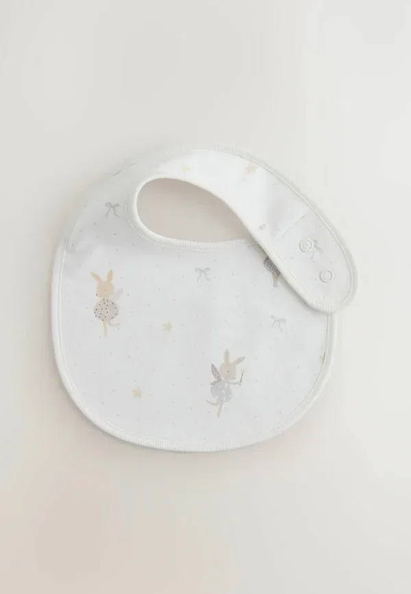 Комплект из 3 ползунков с принтом Bib Next, ecru fairy mouse, кремовый — фото 3