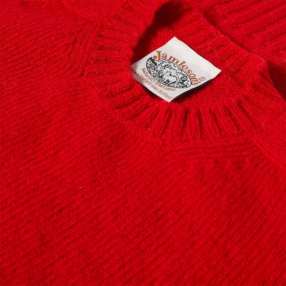 

Джемпер Jamieson's of Shetland Crew Knit, Красный, Джемпер Jamieson's of Shetland Crew Knit