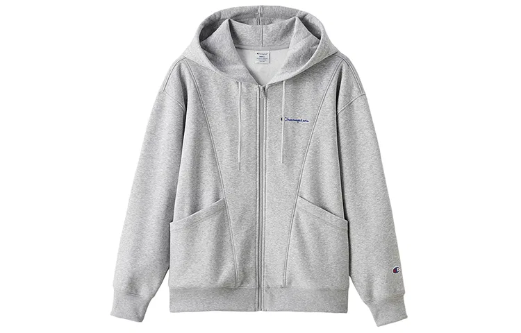 Детский худи с капюшоном на молнии Champion, Light Heather Gray