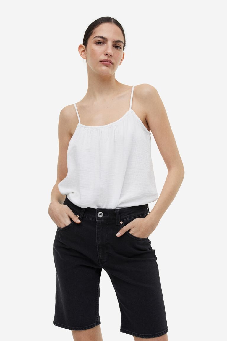 

Узкие классические джинсовые шорты H&M, черный