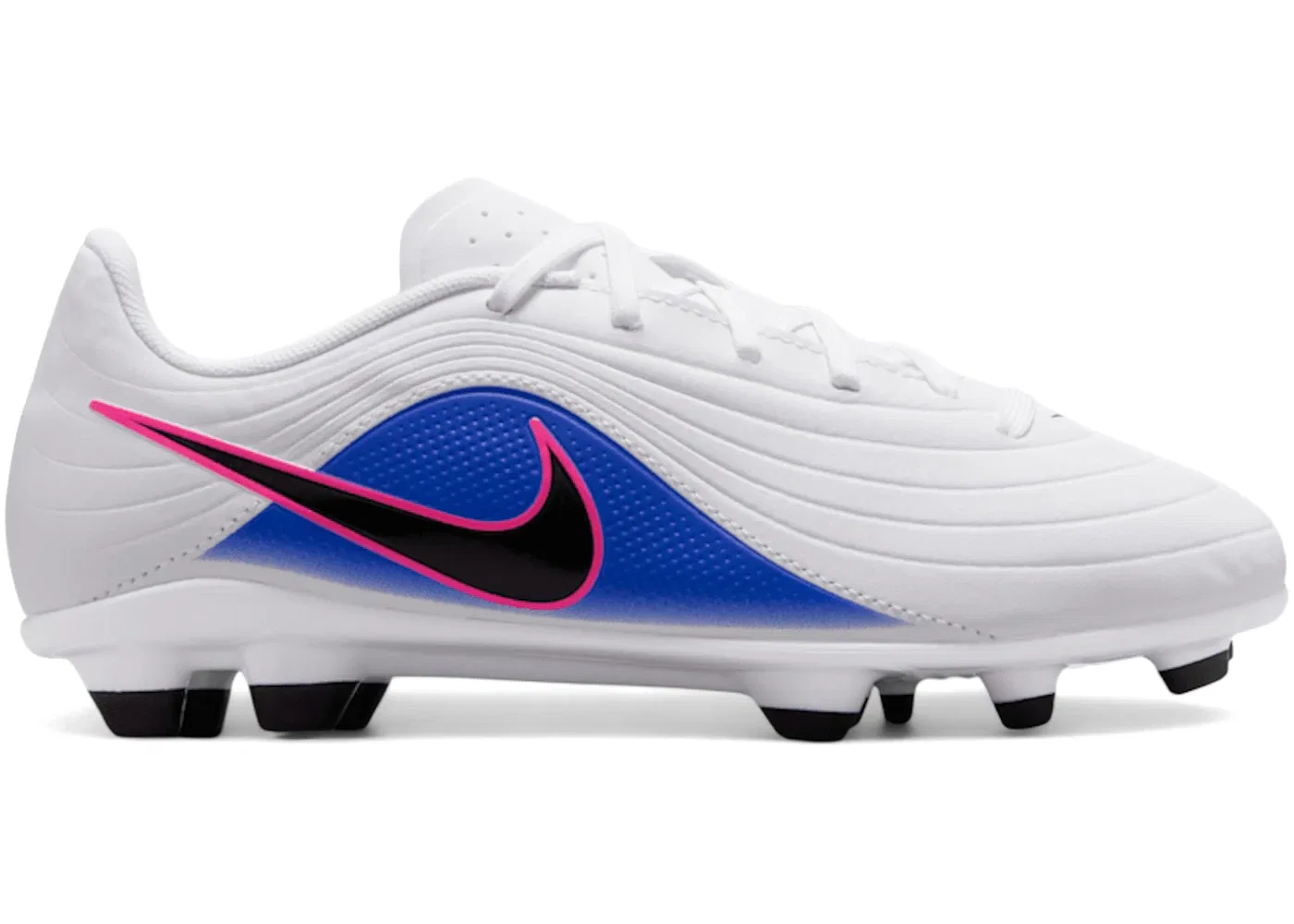 Детские бутсы с шипами Nike Tiempo Maestro Club FG/MG, White/Racer Blue/Pink Blast/Black