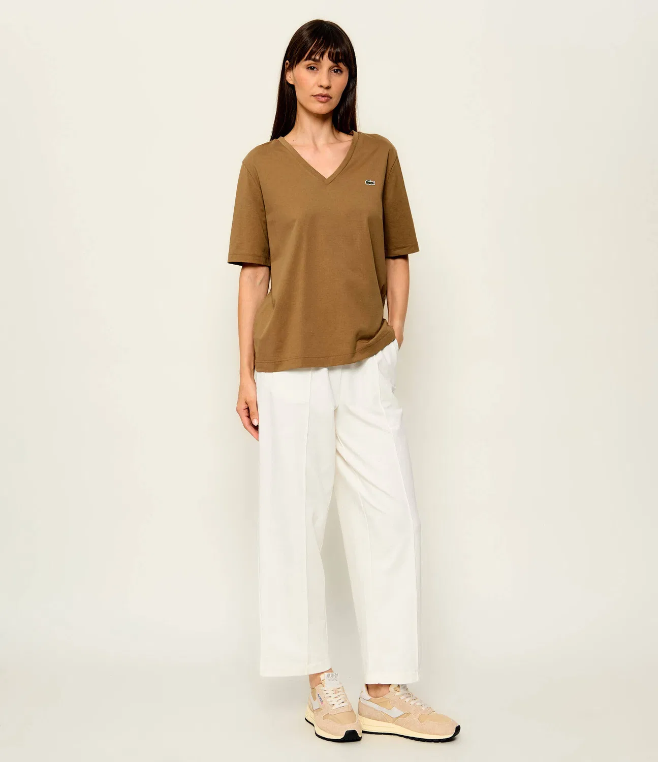 Футболка хлопковая Lacoste, Marrone — фото 2