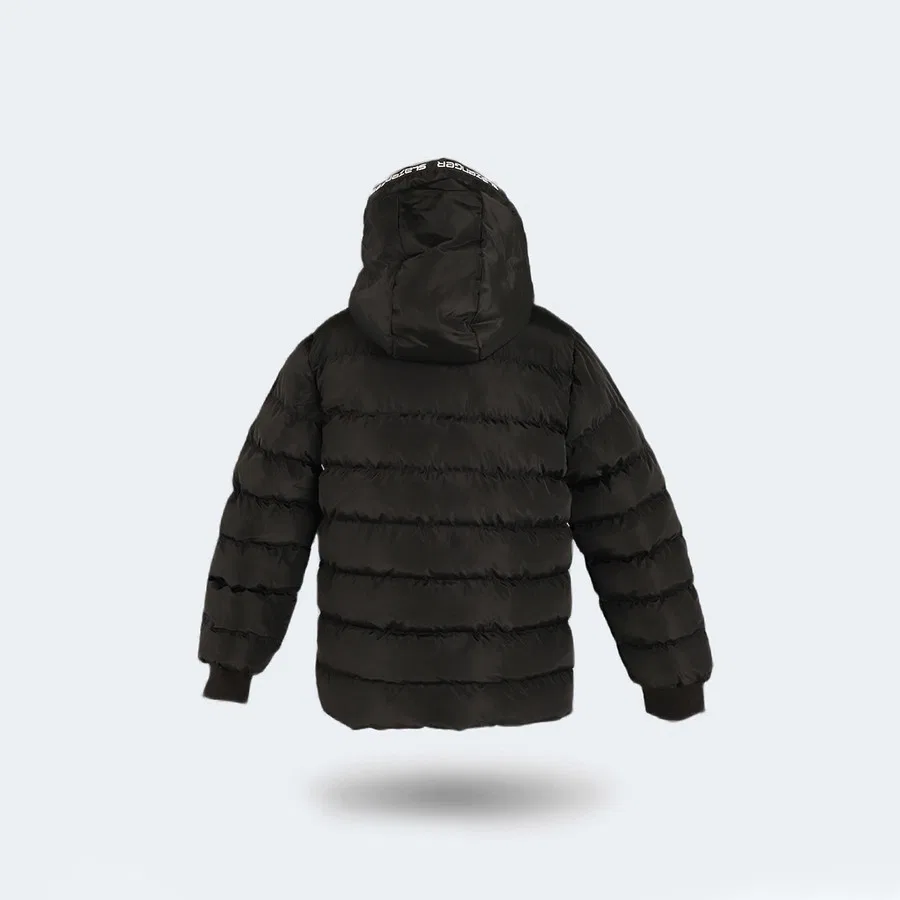 Детский пуховик с капюшоном и принтом CAPTAIN NEW Slazenger, Черный — фото 2