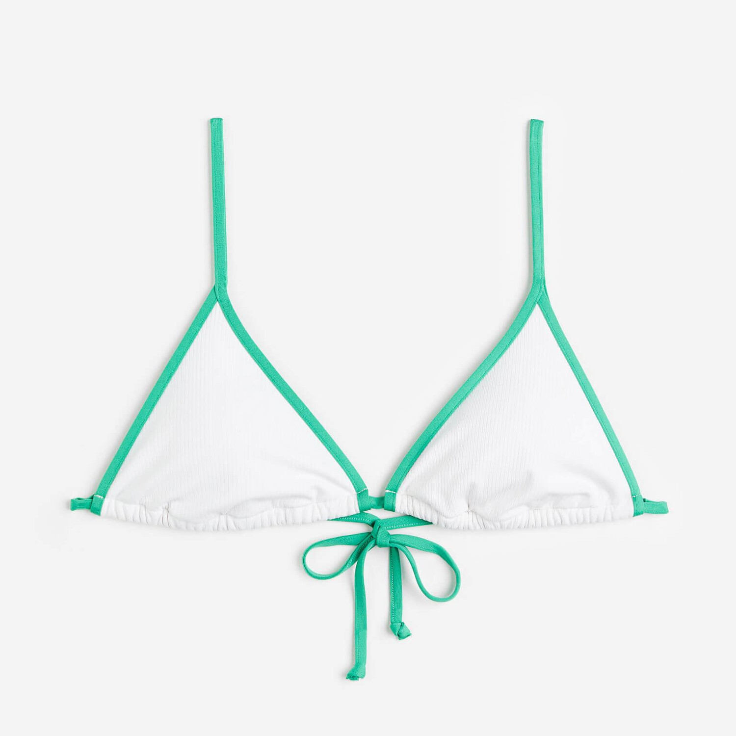 

Верх бикини H&M Padded Triangle, белый/зеленый