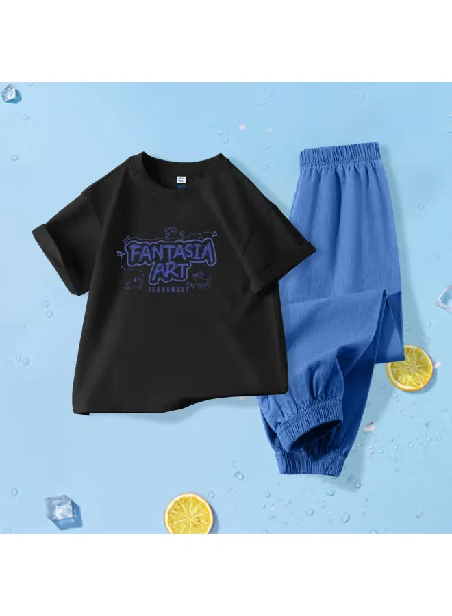 Комплект футболка с коротким рукавом и брюки 2025 Jeanswest, черный — фото 2