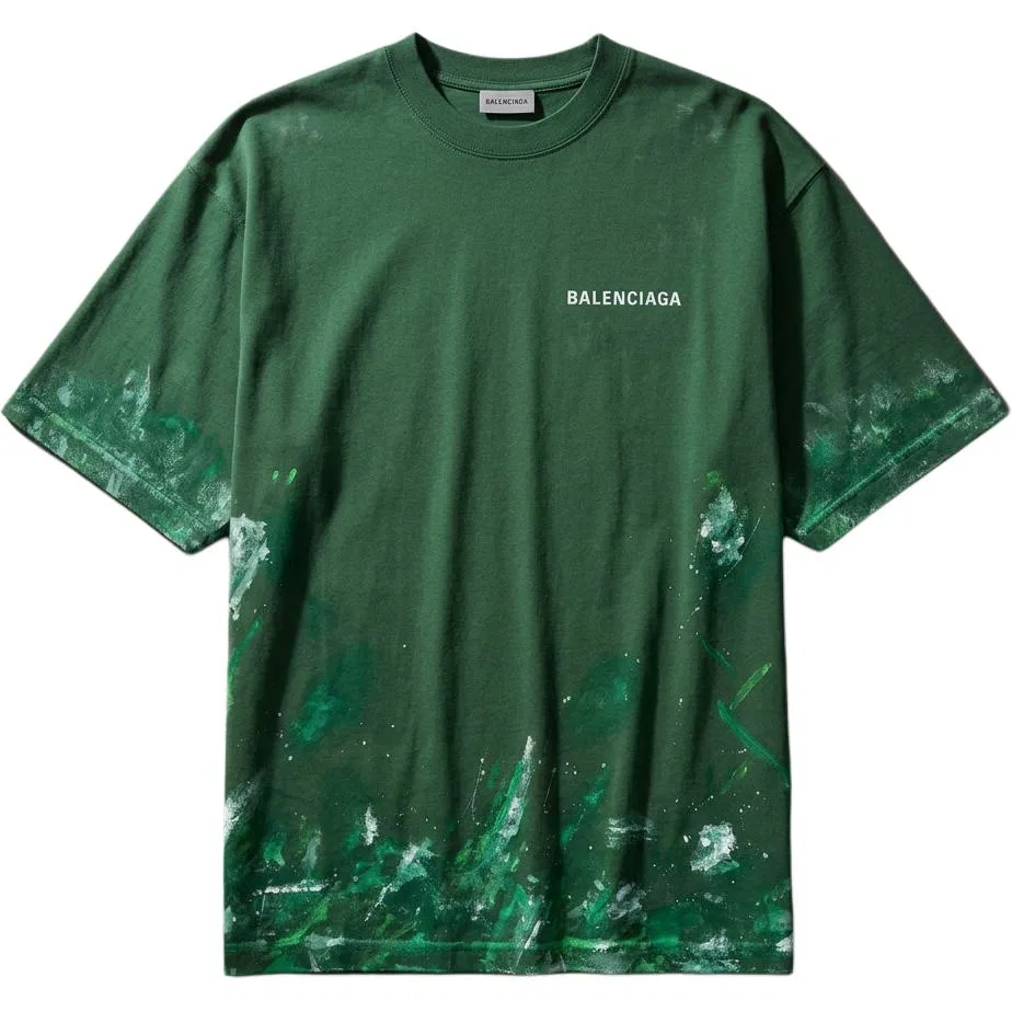 Мужская футболка с круглым вырезом Balenciaga, Green