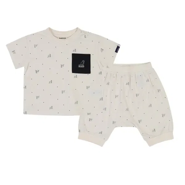 Комплект одежды с принтом, sb 0a04 Kangol Kids, слоновая кость