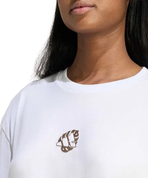 Женская футболка оверсайз с принтом Animal Over Size Graphic Adidas, Beige — фото 4