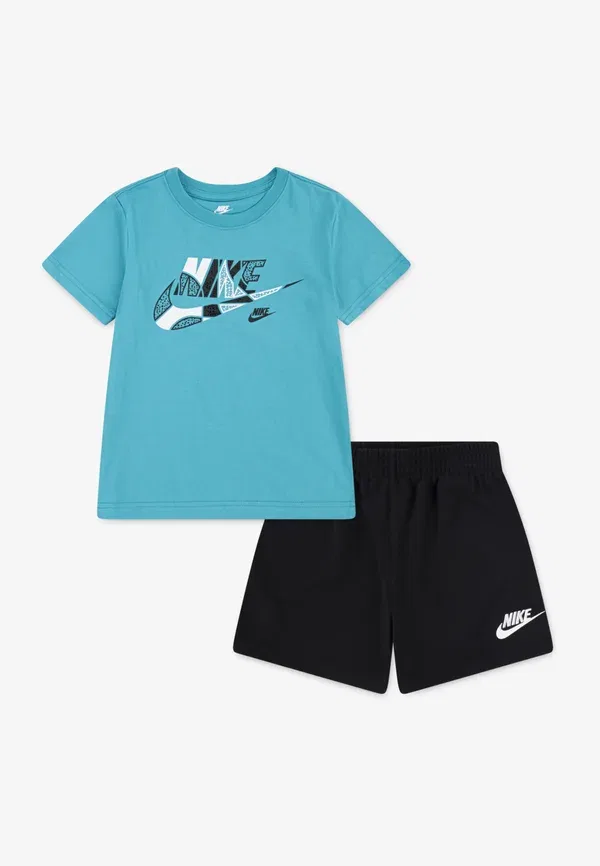 Комплект из куртки и шорт с принтом, Nike Sportswear, черный