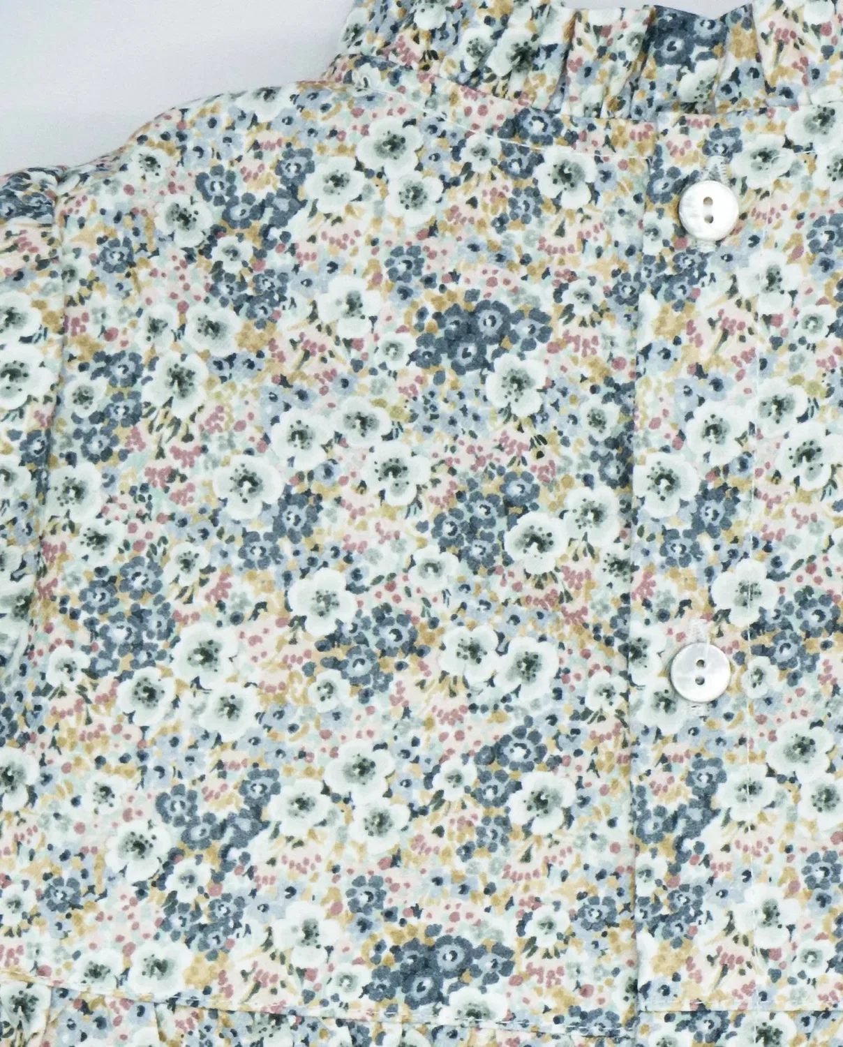Детская хлопковая блузка с цветочным принтом Viella Floral Blouse Fina Ejerique, зеленый — фото 3