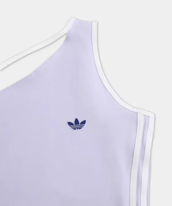 Топ на одно плечо Tank, One Shoulder, Adidas, лавандово-белый — фото 4