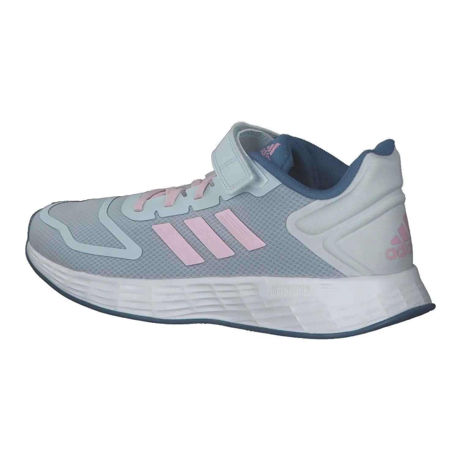 Детские кроссовки для мальчиков с принтом Adidas, Blue Tint S18 Light Pink Altered Blue — фото 3
