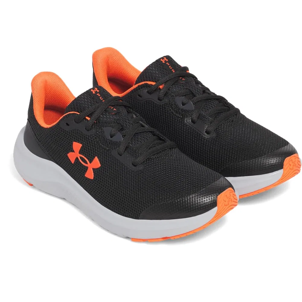 Детские кроссовки для мальчиков Pursuit 4 Under Armour, Black Anthracite Red Ares — фото 2