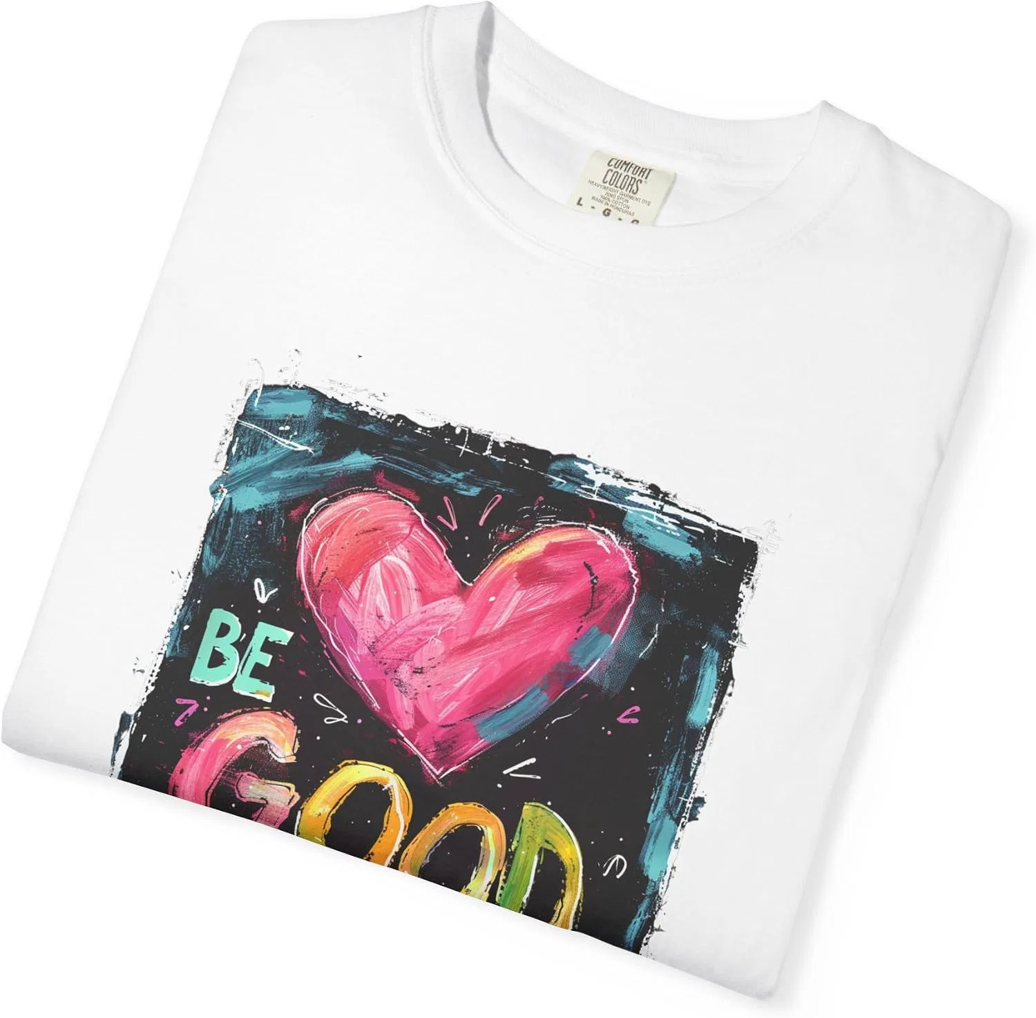 Женская футболка с принтом BE Good Graphic T-Shirt, белый — фото 4