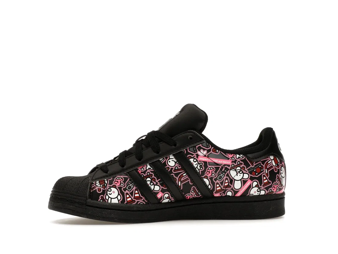 Детские кроссовки Lifestyle с принтом Adidas Superstar Adidas, Core Black/Core Black/Cloud White — фото 3