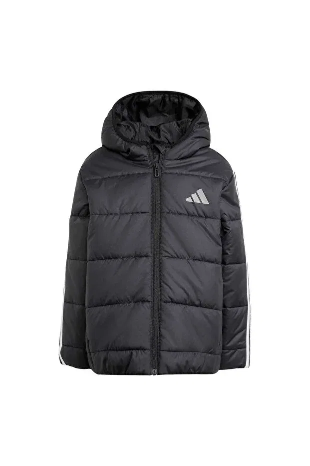 Детская спортивная куртка для девочек с капюшоном Adidas, Black — фото 3