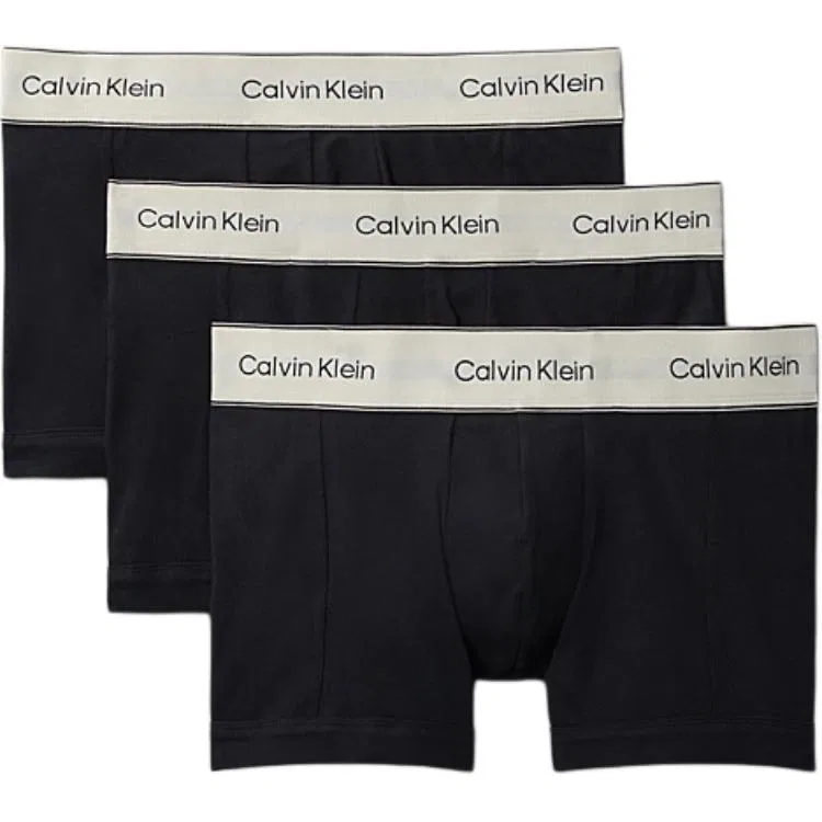 Мужские боксеры с логотипом, комплект из 3 штук, Calvin Klein, Black