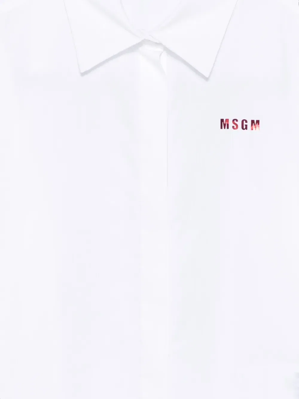 Рубашка с длинным рукавом и логотипом Msgm Kids, белый — фото 3