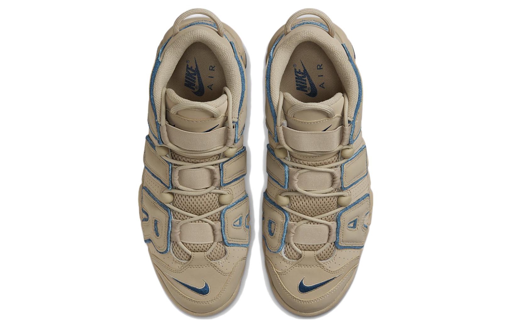 Кроссовки Nike Air More Uptempo 96, бежевый/синий — фото 4