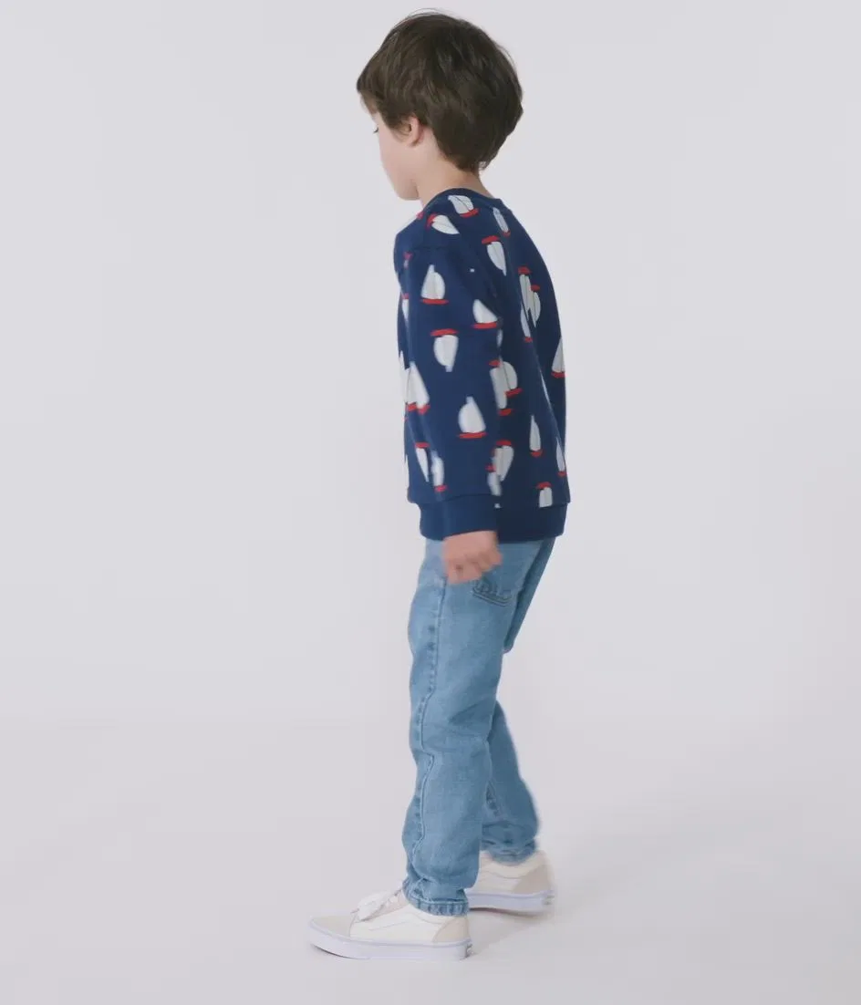 Детский свитшот с принтом PETIT BATEAU, Blue — фото 2