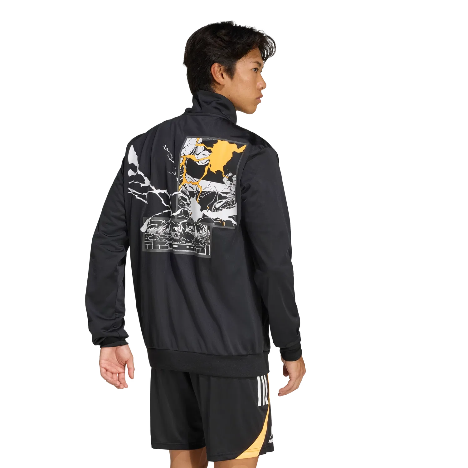 Мужская тренировочная куртка с молнией Adidas All Blacks x Marvel, черный — фото 3