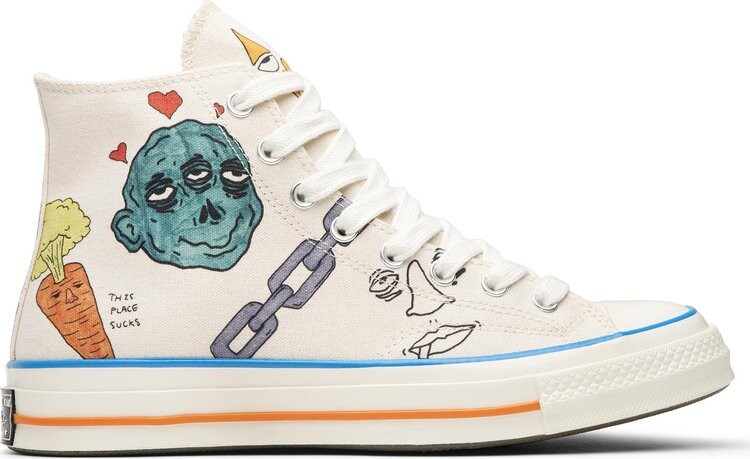 

Кроссовки Converse Tyler, The Creator x Foot Locker x Chuck 70 Artist Series, кремовый, Бежевый, Кроссовки Converse Tyler, The Creator x Foot Locker x Chuck 70 Artist Series, кремовый