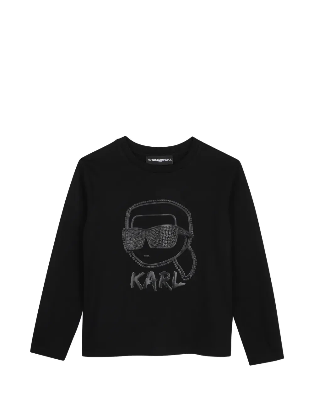 Лонгслив с логотипом Karl Lagerfeld Kids, черный